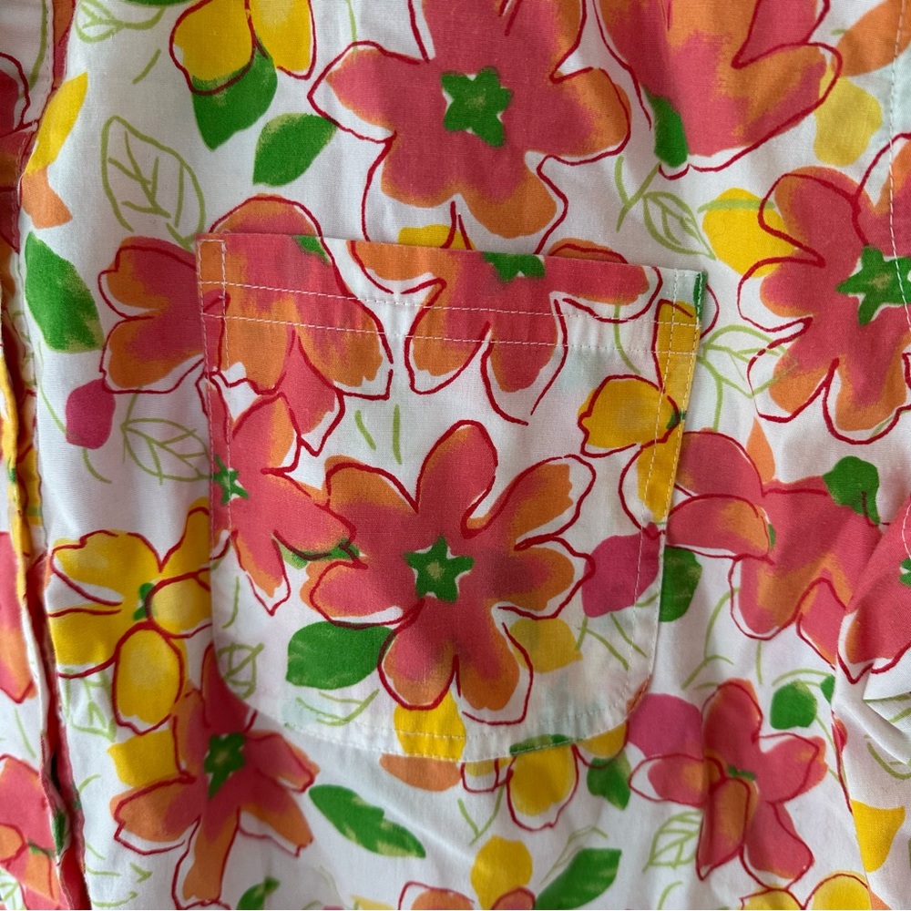 VTG 90s Bobbie Brooks Floral Button-Up Top Sz 18W/20W Short Sleeve - Picture 6 of 7